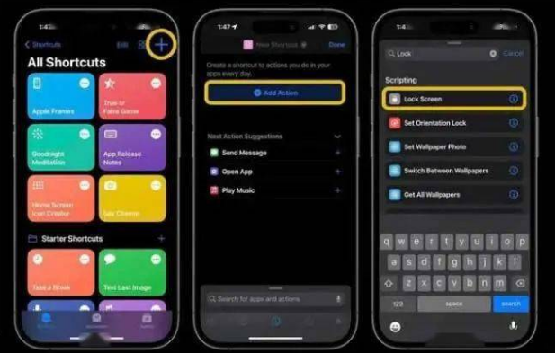 大兴苹果14锁屏维修店分享iPhone14升级iOS16.4后如何创建锁屏快捷方式 